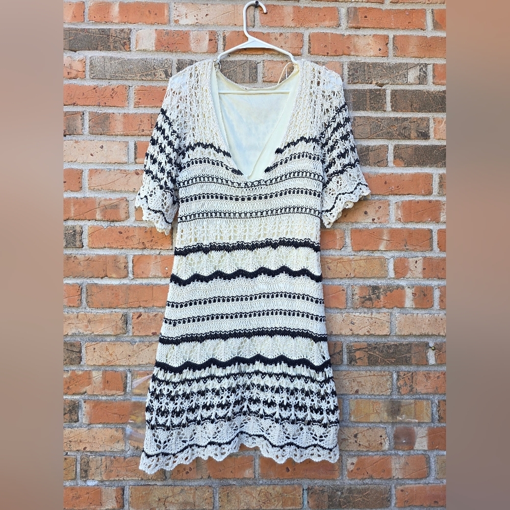 Zara Crochet Knit Mini Dress - Picture 7 of 11